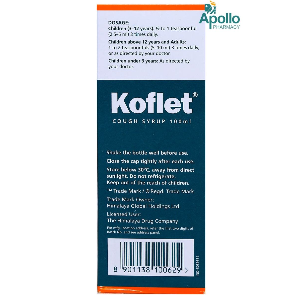 Himalaya Koflet Cough Syrup, 100 ml Price, Uses, Side Effects