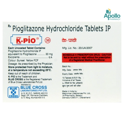 K-Pio 30 Tablet 15's, Pack of 15 TabletS