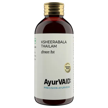 AyurVAID Ksheerabala Thailam, 200 ml - For Joint Stiffness, Muscle Weakness 