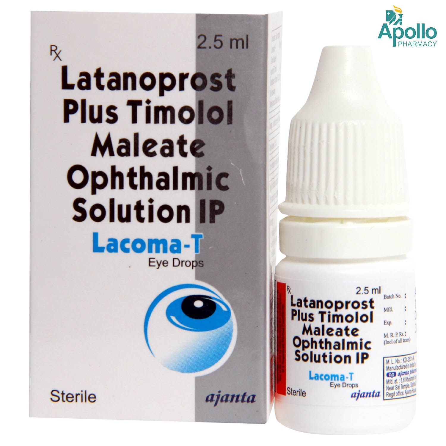 Buy Lacoma T Eye Drops 2.5 ml Online