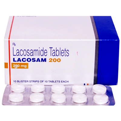 Lacosam 200 Tablet 10's, Pack of 10 TabletS