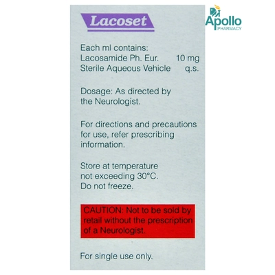 LACOSET 10MG/ML INJECTION, Pack of 1 Injection