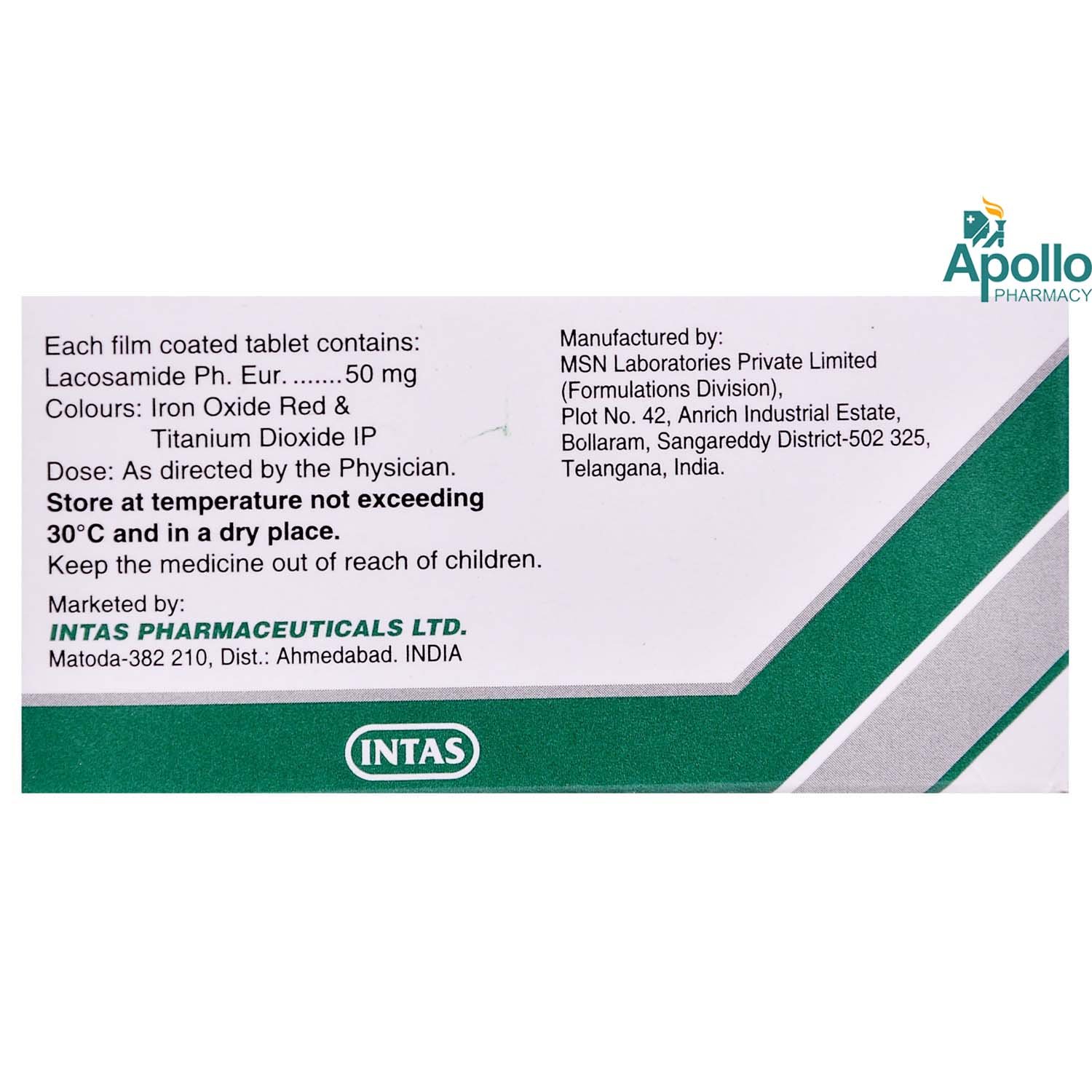 Lacotide 50 Tablet 10's, Pack of 10 TabletS Lacotide 50 Tablet 10's, Pack of 10 TabletS