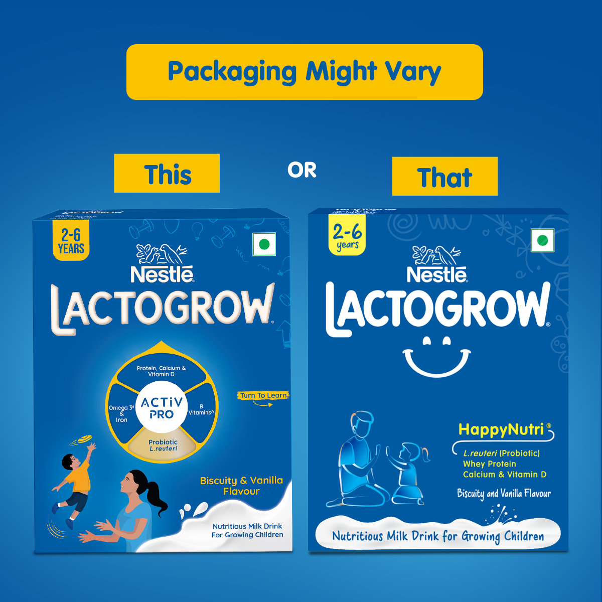 Nestle Lactogrow Biscuity & Vanilla Flavour Powder, 400 gm Refill Pack, Pack of 1 Nestle Lactogrow Biscuity & Vanilla Flavour Powder, 400 gm Refill Pack, Pack of 1