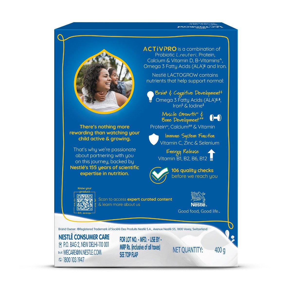 Nestle Lactogrow Biscuity & Vanilla Flavour Powder, 400 gm Refill Pack, Pack of 1 Nestle Lactogrow Biscuity & Vanilla Flavour Powder, 400 gm Refill Pack, Pack of 1