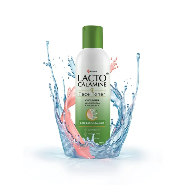 Lacto Calamine Cucumber Face Toner with Green Tea &amp; Niacinamide, 120 ml, Pack of 1
