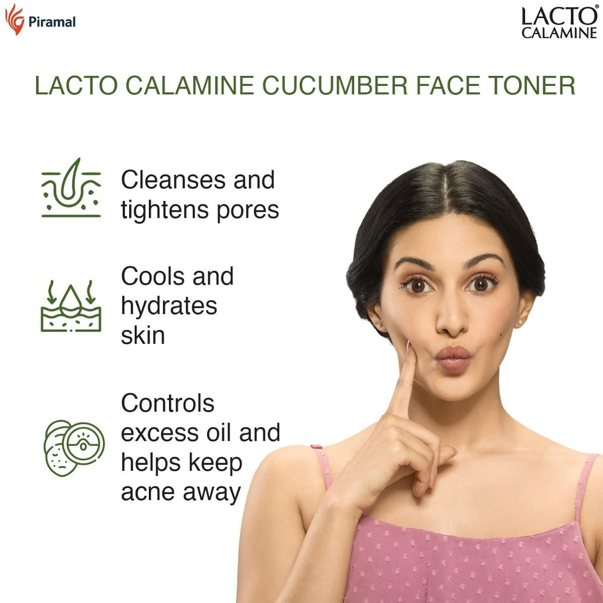Lacto Calamine Cucumber Face Toner with Green Tea & Niacinamide, 120 ml, Pack of 1 Lacto Calamine Cucumber Face Toner with Green Tea & Niacinamide, 120 ml, Pack of 1