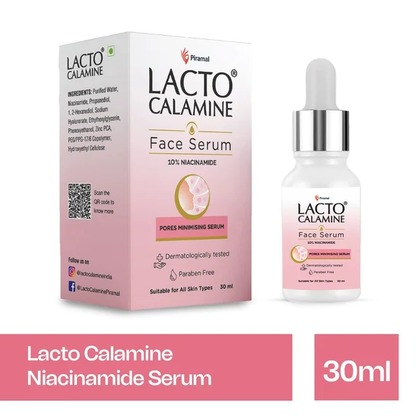 Lacto Calamine 10% Niacinamide Face Serum, 30 ml, Pack of 1