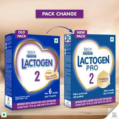 Nestle Lactogen Pro Follow-Up Formula Stage 2 Powder (After 6 Months Up to 12 Months), 400 gm, Pack of 1