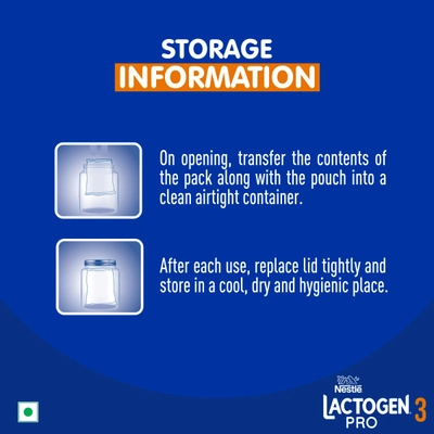 Nestle Lactogen Pro Follow-Up Formula Stage 3 Powder (After 12 Months Up to 18 Months), 400 gm, Pack of 1