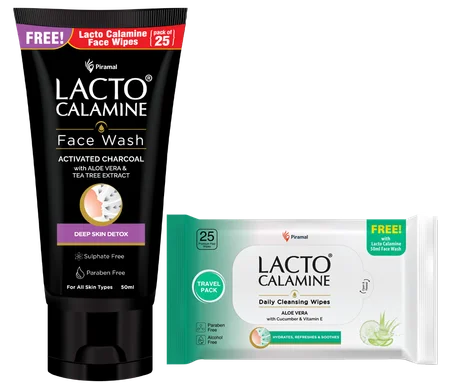 Lacto Calamine Activated Charcoal Face Wash, 50 ml