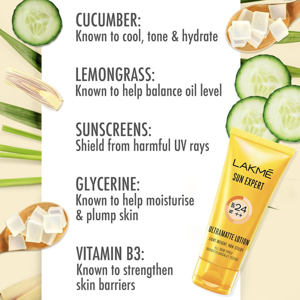 Lakme Sun Expert SPF 24 PA++ Ultra Matte Lotion, 50 ml, Pack of 1 Lakme Sun Expert SPF 24 PA++ Ultra Matte Lotion, 50 ml, Pack of 1