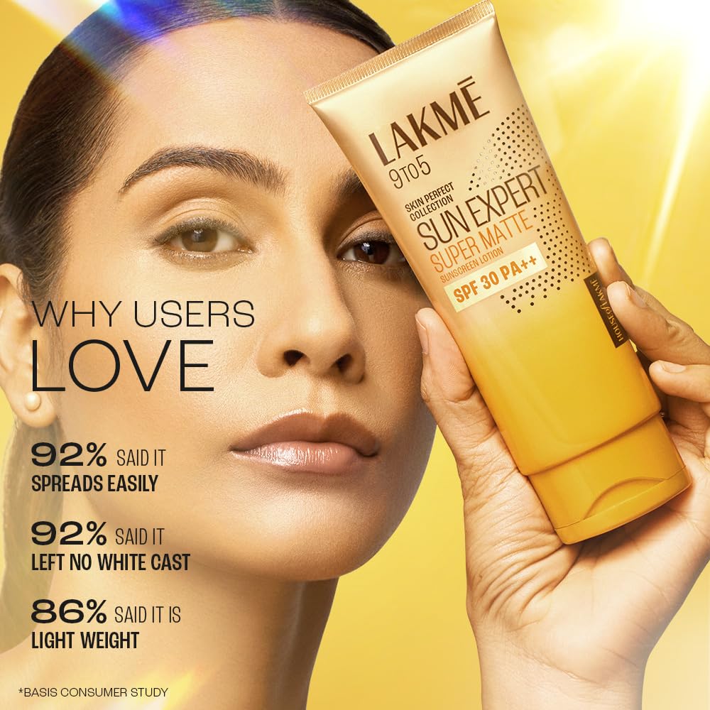 Lakme Sun Expert SPF 30 PA++ Supermatte Sunscreen Lotion, 50 ml, Pack of 1 Lakme Sun Expert SPF 30 PA++ Supermatte Sunscreen Lotion, 50 ml, Pack of 1