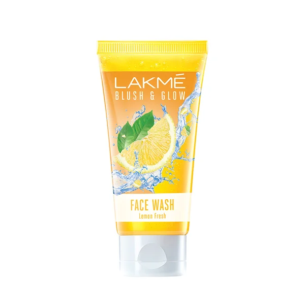Lakme Blush &amp; Glow Lmeon Fresh Face Wash 50 gm | With Lemon Extracts | Gentle Cleansing | For Refreshed Skin, Pack of 1