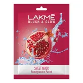 Lakme Blush &amp; Glow Pomegranate Sheet Mask, 25 ml, Pack of 1