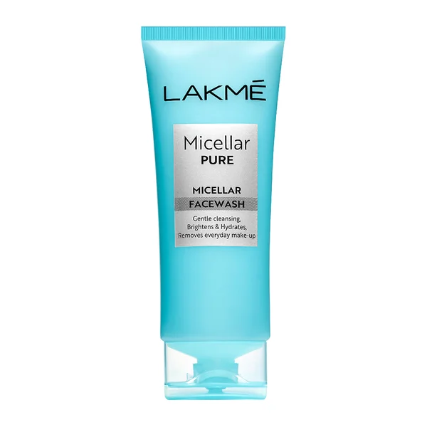 Lakme Micellar Pure Micellar Face Wash 100 gm | Gentle Cleansing | Removes Makeup | Brightens &amp; Hydrates Skin | Deep Pore Cleansing | For All Skin Type, Pack of 1