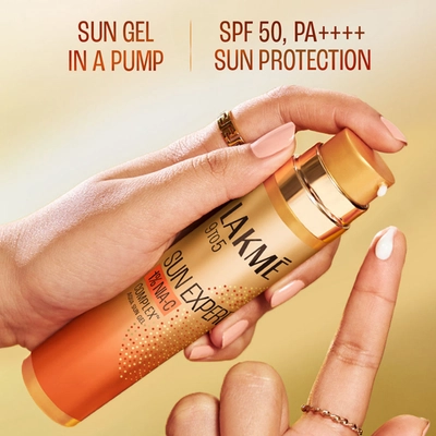 Lakme Sun Expert 1% Nia-C SPF 50 PA++++ Sunscreen Gel, 56 gm, Pack of 1