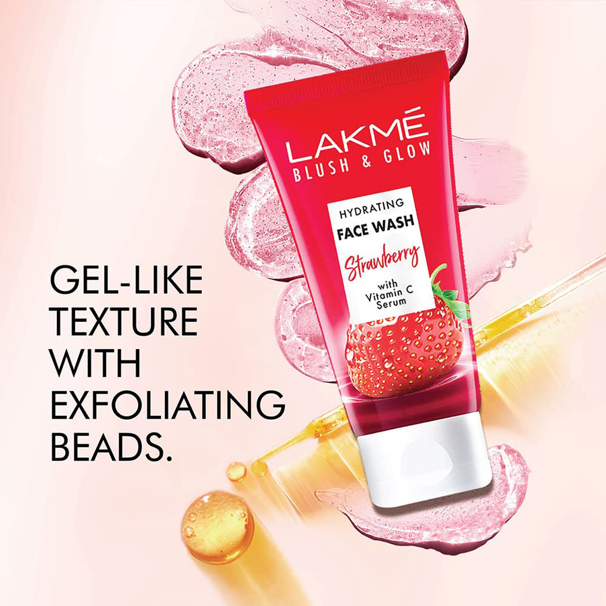 Lakme Blush & Glow Hydrating Strawberry Face Wash with Vitamin C Serum, 150 gm, Pack of 1 Lakme Blush & Glow Hydrating Strawberry Face Wash with Vitamin C Serum, 150 gm, Pack of 1