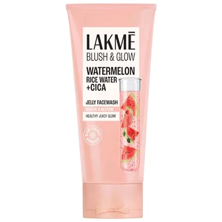 Lakme Blush & Glow Watermelon Rice Water+Cica Face Wash, 150 gm
