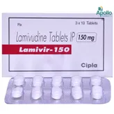 Lamivir-150 Tablet 10's, Pack of 10 TABLETS