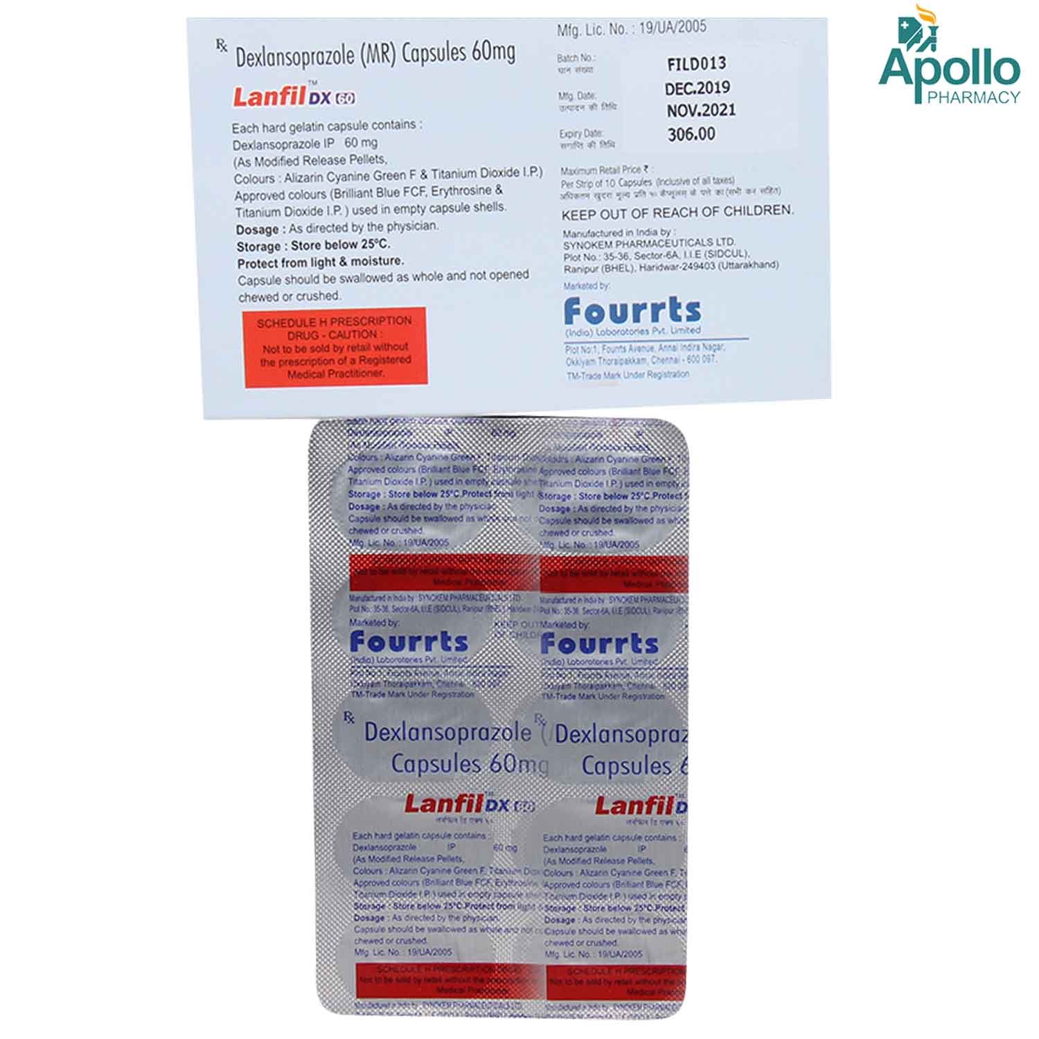 Lanfil DX 60 Capsule 10's, Pack of 10 CAPSULES Lanfil DX 60 Capsule 10's, Pack of 10 CAPSULES