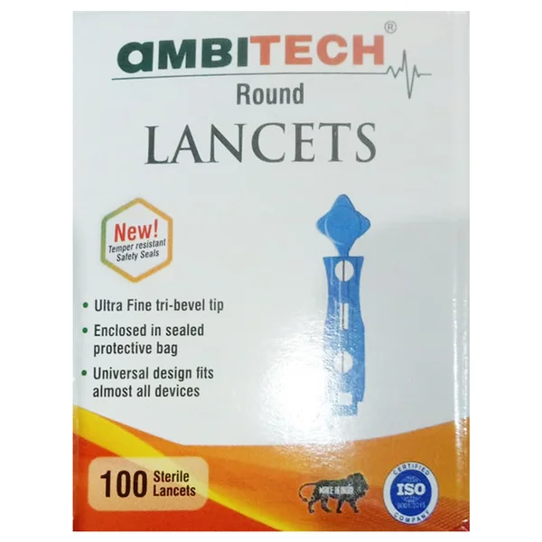 Ambitech Lancets Round 30G, 100 Count