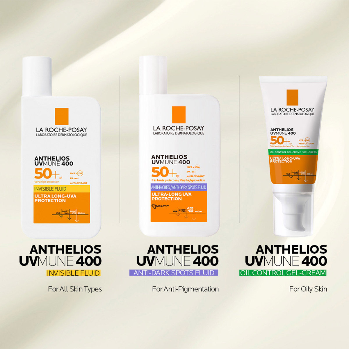 La Roche-Posay Anthelios UVMune 400 Oil Control SPF50 Gel Cream, 50 ml, Pack of 1 La Roche-Posay Anthelios UVMune 400 Oil Control SPF50 Gel Cream, 50 ml, Pack of 1