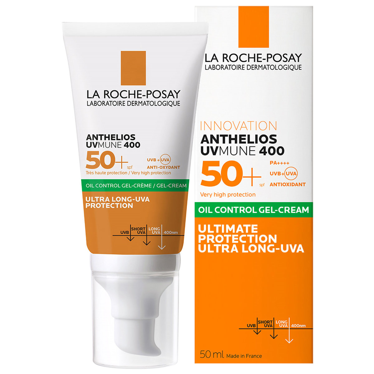 La Roche-Posay Anthelios UVMune 400 Oil Control SPF50 Gel Cream, 50 ml, Pack of 1 La Roche-Posay Anthelios UVMune 400 Oil Control SPF50 Gel Cream, 50 ml, Pack of 1