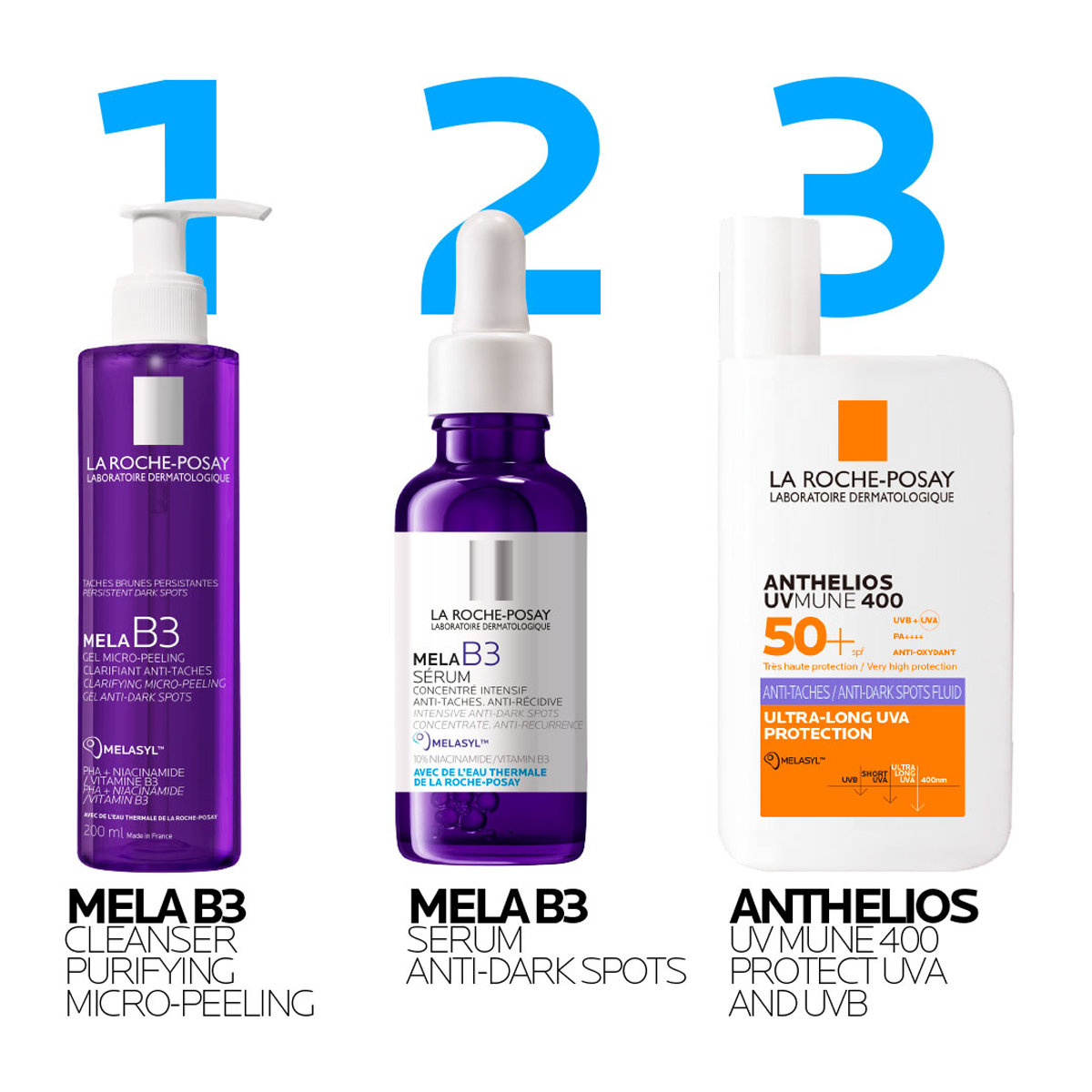 La Roche-Posay Anthelios UVMune 400 Fluid Anti-Taches SPF50 SunScreen, 50 ml, Pack of 1 La Roche-Posay Anthelios UVMune 400 Fluid Anti-Taches SPF50 SunScreen, 50 ml, Pack of 1