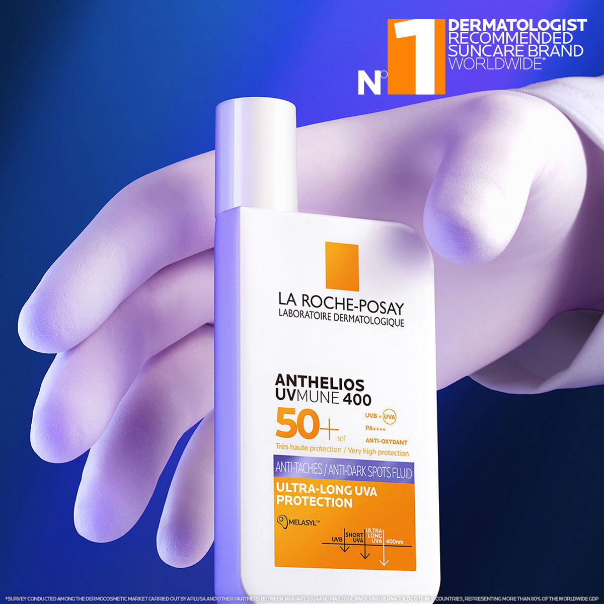 La Roche-Posay Anthelios UVMune 400 Fluid Anti-Taches SPF50 SunScreen, 50 ml, Pack of 1 La Roche-Posay Anthelios UVMune 400 Fluid Anti-Taches SPF50 SunScreen, 50 ml, Pack of 1