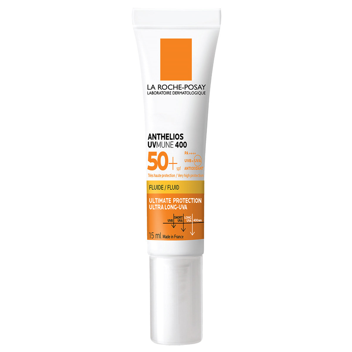 La Roche-Posay Anthelios UVMune 400 Invisible Fluid SPF50 SunScreen, 15 ml, Pack of 1 La Roche-Posay Anthelios UVMune 400 Invisible Fluid SPF50 SunScreen, 15 ml, Pack of 1