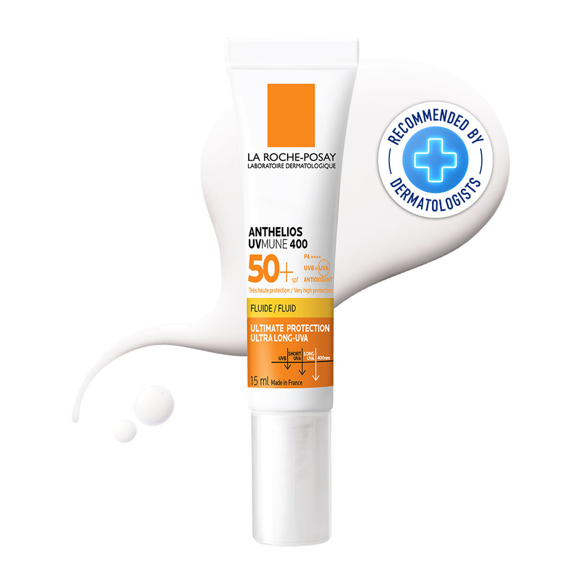 La Roche-Posay Anthelios UVMune 400 Invisible Fluid SPF50 SunScreen, 15 ml, Pack of 1 La Roche-Posay Anthelios UVMune 400 Invisible Fluid SPF50 SunScreen, 15 ml, Pack of 1