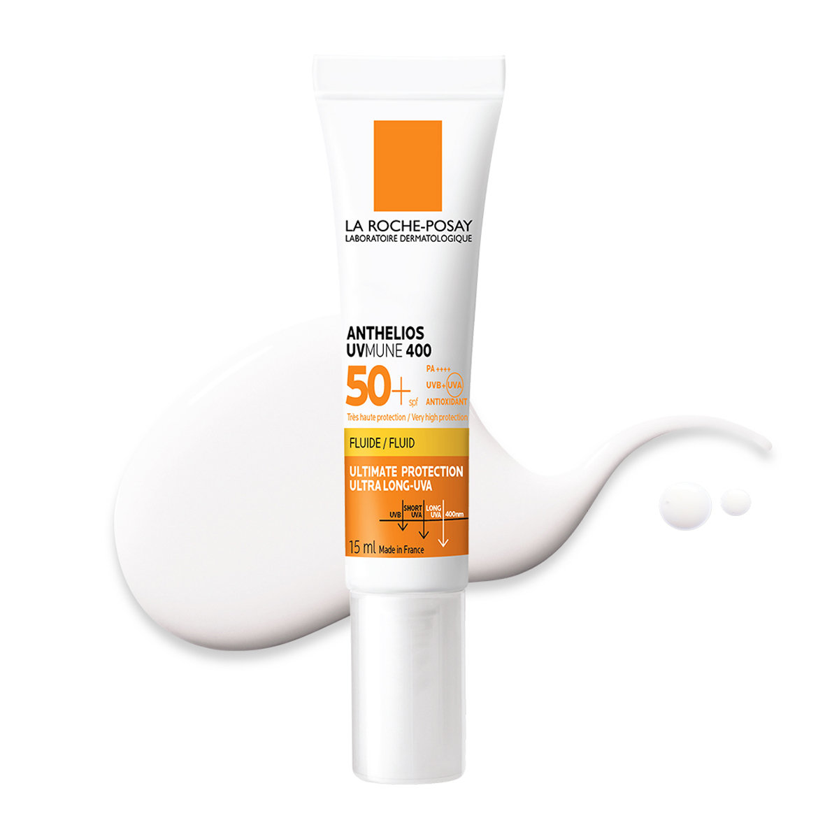 La Roche-Posay Anthelios UVMune 400 Invisible Fluid SPF50 SunScreen, 15 ml, Pack of 1 La Roche-Posay Anthelios UVMune 400 Invisible Fluid SPF50 SunScreen, 15 ml, Pack of 1