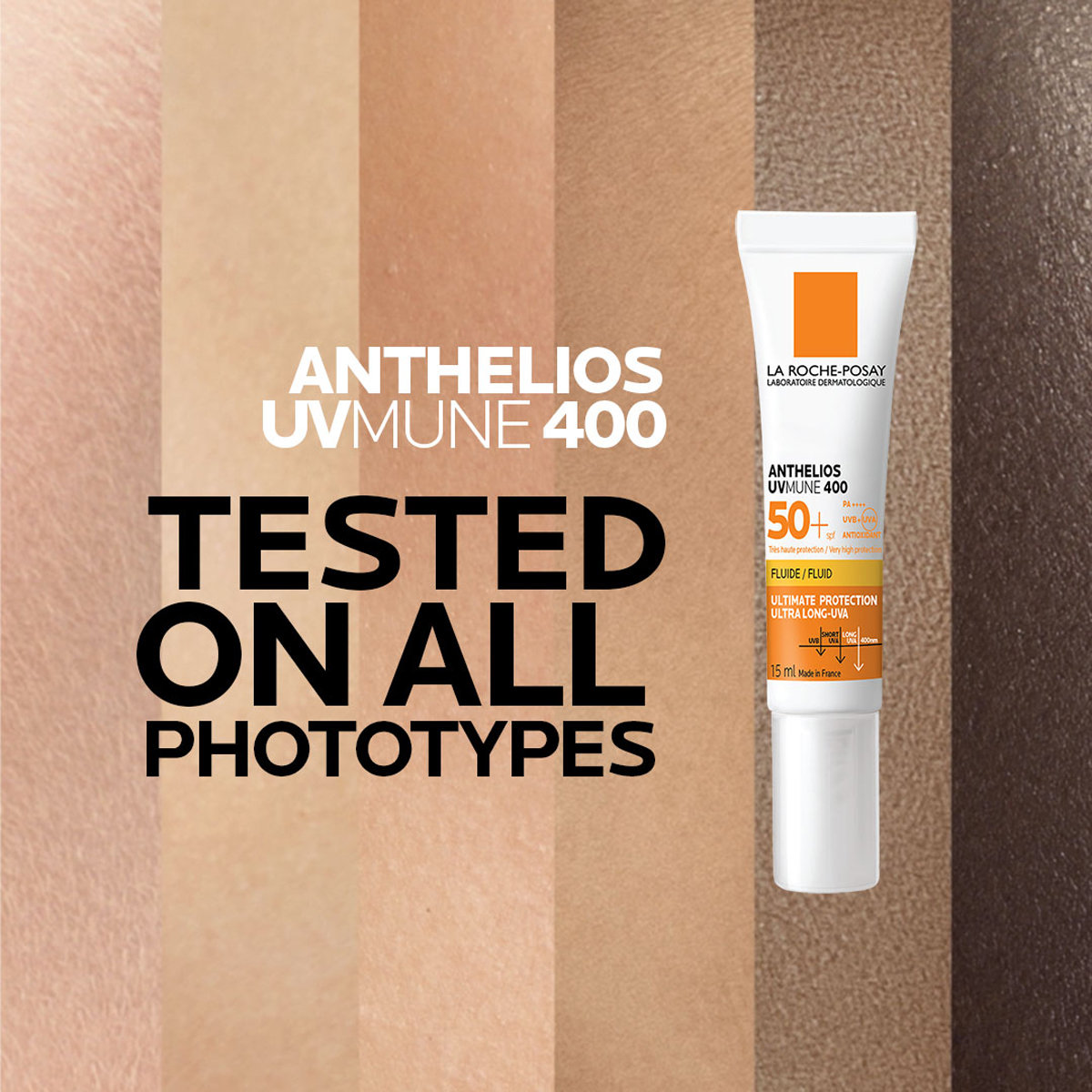 La Roche-Posay Anthelios UVMune 400 Invisible Fluid SPF50 SunScreen, 15 ml, Pack of 1 La Roche-Posay Anthelios UVMune 400 Invisible Fluid SPF50 SunScreen, 15 ml, Pack of 1