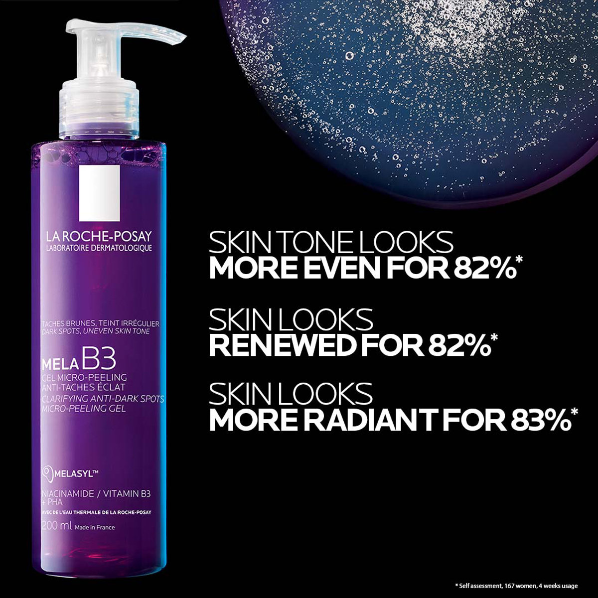 La Roche-Posay Mela B3 Facial Gel Cleanser, 200ml, Pack of 1 La Roche-Posay Mela B3 Facial Gel Cleanser, 200ml, Pack of 1