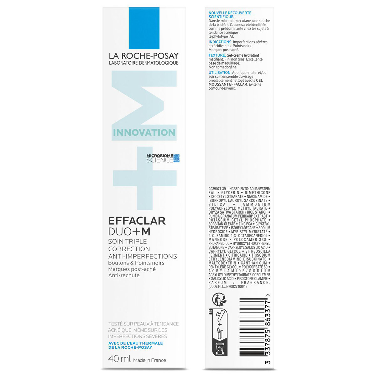 La Roche-Posay Effaclar Duo+M Gel Cream, 40 ml, Pack of 1 La Roche-Posay Effaclar Duo+M Gel Cream, 40 ml, Pack of 1