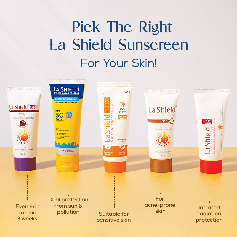 La Shield Expert Urban Protect SPF 50 PA+++ Sunscreen Gel, 50 gm, Pack of 1 La Shield Expert Urban Protect SPF 50 PA+++ Sunscreen Gel, 50 gm, Pack of 1