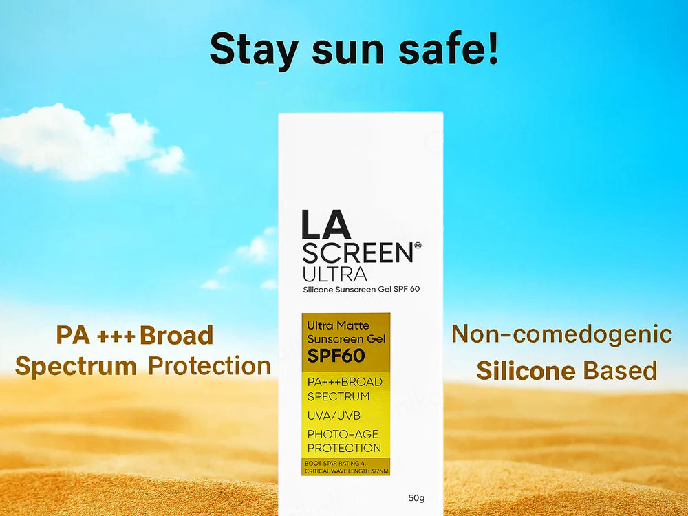 La Screen Ultra Silicone Sunscreen Spf 60 P+++ Gel 50 gm, Pack of 1 La Screen Ultra Silicone Sunscreen Spf 60 P+++ Gel 50 gm, Pack of 1