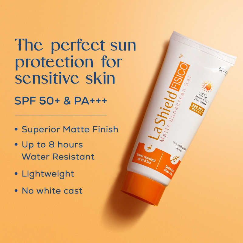 La Shield Fisico Spf 50+ Pa+++ Matte Sunscreen Gel 50 gm, Pack of 1 La Shield Fisico Spf 50+ Pa+++ Matte Sunscreen Gel 50 gm, Pack of 1