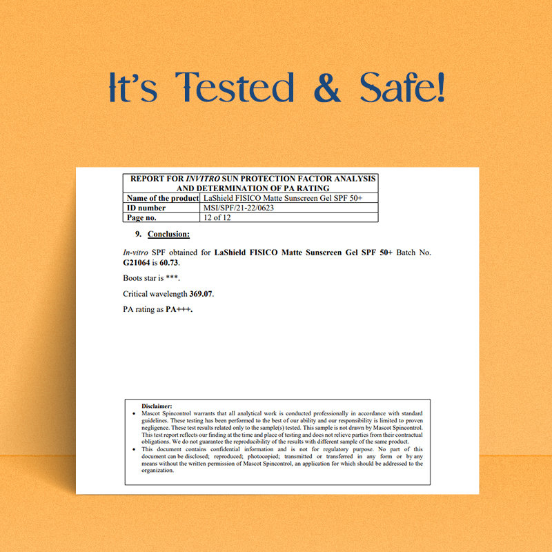 La Shield Fisico Spf 50+ Pa+++ Matte Sunscreen Gel 50 gm, Pack of 1 La Shield Fisico Spf 50+ Pa+++ Matte Sunscreen Gel 50 gm, Pack of 1