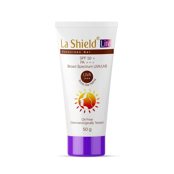 LA Shield Lite SPF 50+ PA+++ Sunscreen Gel, 50 gm, Pack of 1