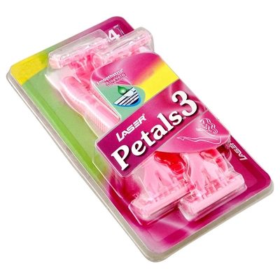 Laser Petals 3 Women Razor, 4 Count, Pack of 1