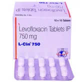 L-Cin 750 Tablet 10's, Pack of 10 TabletS