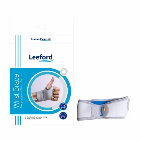 Leeford Wrist Brace Neoprene with Thumb Support Right/Left Hands for Men-Women Universal, 1 Count