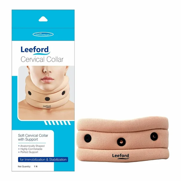 Leeford Soft Cervical Collar with Support Medium, 1 Count, Pack of 1
