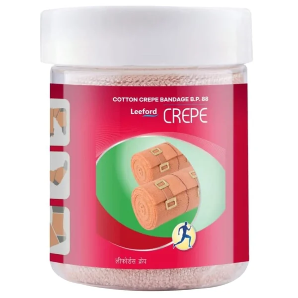 Leeford Crepe Bandage 6Cmx4M B.P.88, Pack of 1