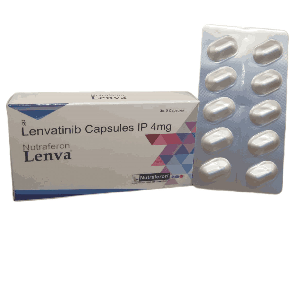Nutraferon Lenva 4 mg Capsule 10's, Pack of 10 CapsuleS Nutraferon Lenva 4 mg Capsule 10's, Pack of 10 CapsuleS