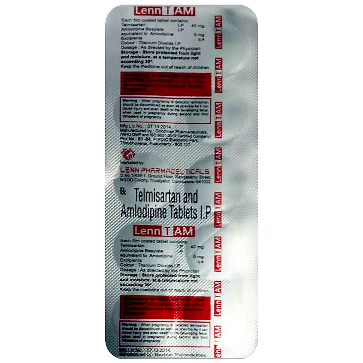 Lenn T Am Tablet 10's, Pack of 10 Lenn T Am Tablet 10's, Pack of 10
