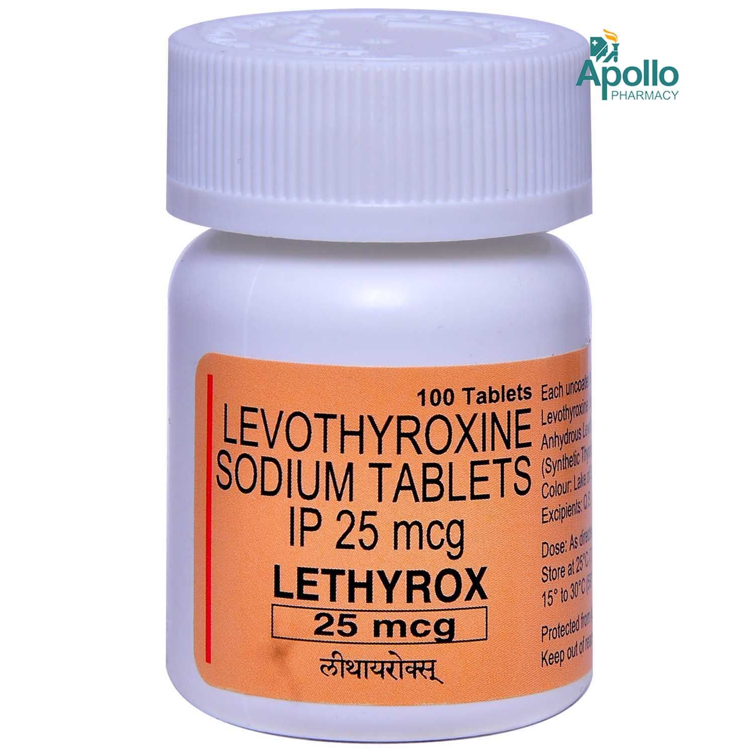 Buy Lethyrox 25 mcg Tablet 100's Online