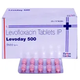 Levoday 500Mg Tablet 10's, Pack of 10 TABLETS